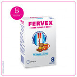 Fervex Junior 280 mg + 100 mg + 10 mg, granulado para solución oral, 8 sobres