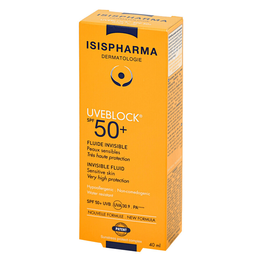 IsisPharma Uveblock, transparent protective liquid, SPF 50+, 40 ml