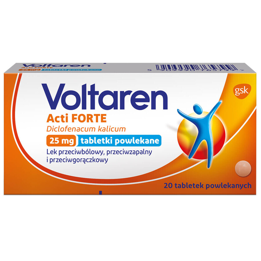 Voltaren Acti Forte 25 mg, 20 comprimidos recubiertos con película