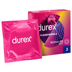 Durex Pleasuremax, geribbelde condooms met bies, 3 stuks