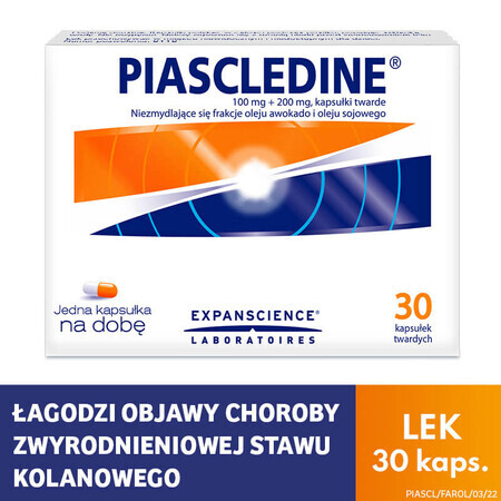 Piascledine 100 mg + 200 mg, 30 capsules dures