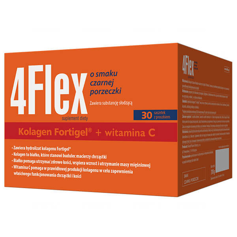 4Flex, sabor grosella negra, 30 sobres