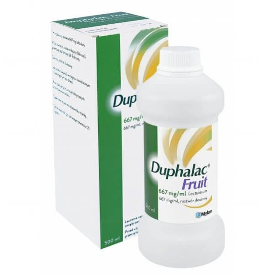 Duphalac Fruta 667 mg/ml, solución oral para el estreñimiento, sabor ciruela, 500 ml