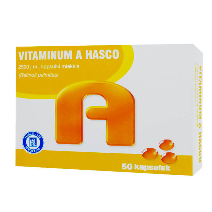 Vitaminum A Hasco 2500 UI, 50 cápsulas