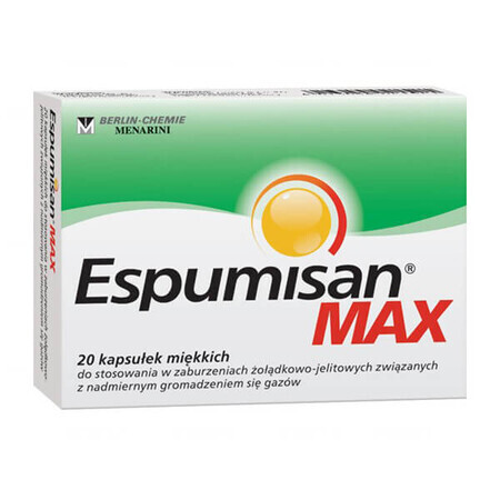 Espumisan Max, 20 cápsulas blandas