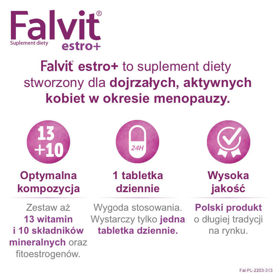 Falvit Estro+, 60 comprimidos