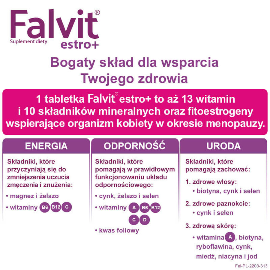 Falvit Estro+, 60 comprimidos