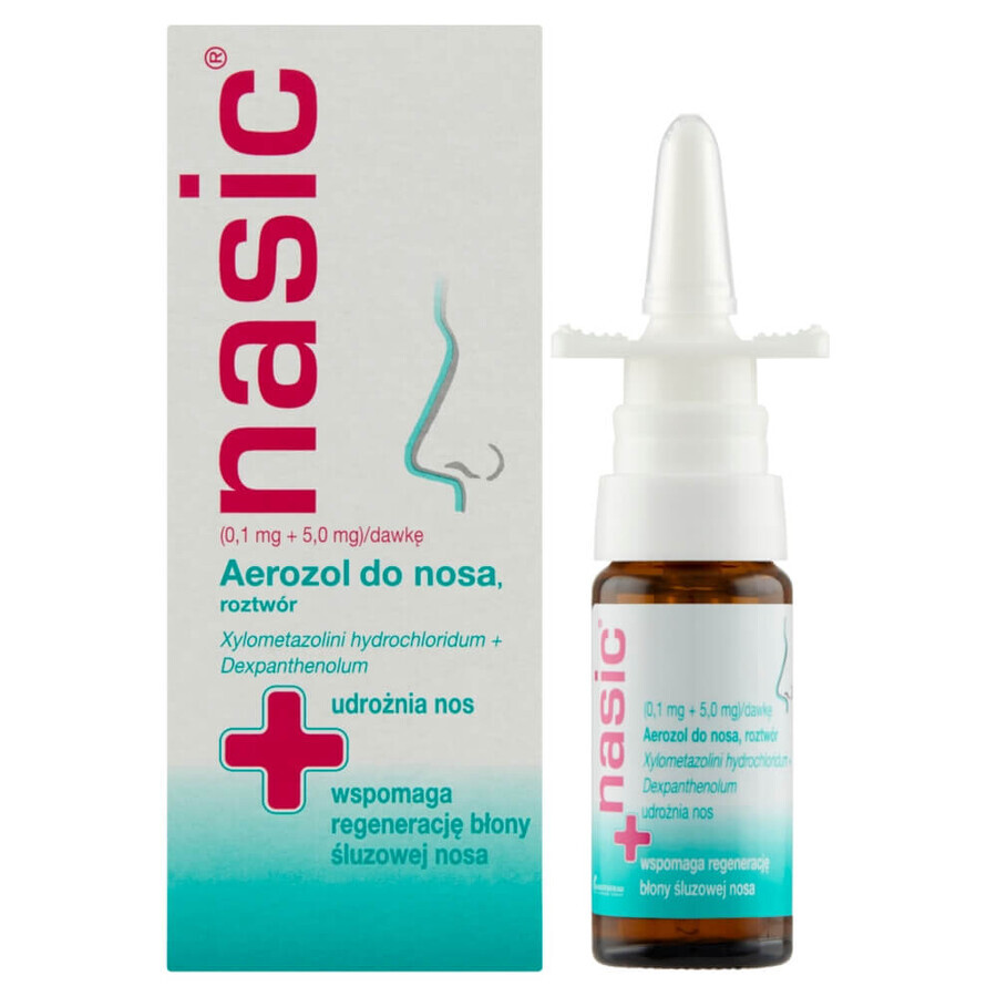 Nasic (0,1 mg + 5 mg)/dosis, spray nasal, 10 ml