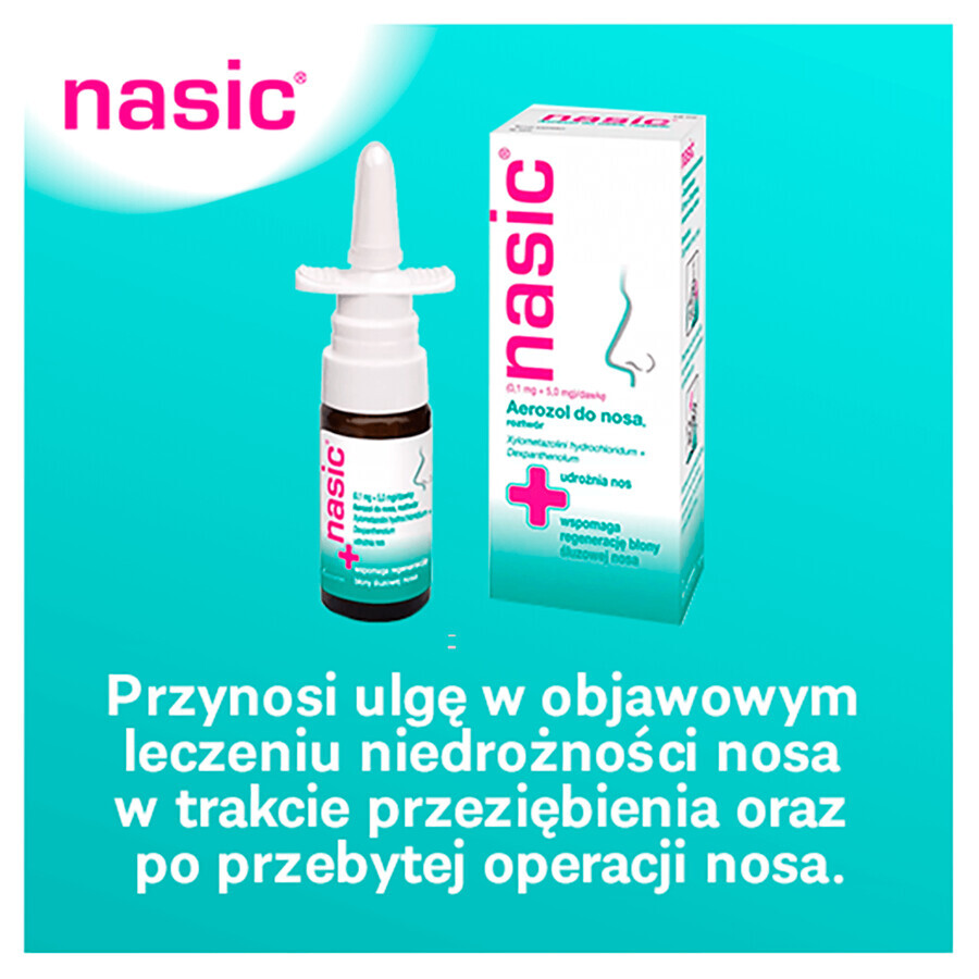 Nasic (0,1 mg + 5 mg)/dosis, spray nasal, 10 ml