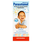 Paracetamol Aflofarm 120 mg/ 5 ml, suspensión oral a partir de 3 meses, sabor fresa, 100 ml