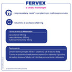 Fervex 500 mg + 200 mg + 25 mg, granulado para solución oral, sabor frambuesa, 8 sobres