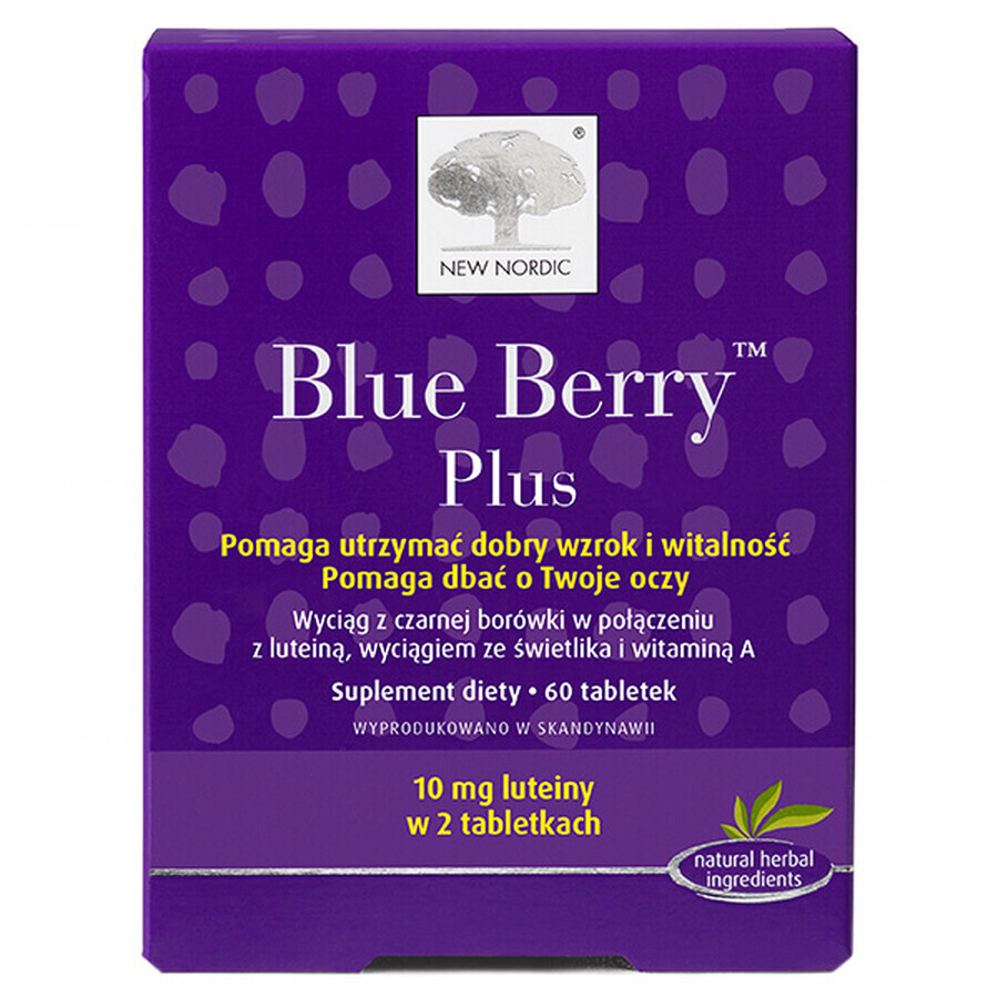 Nuevo Nordic Blue Berry Plus, 60 comprimidos