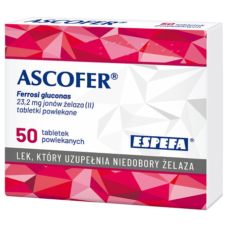 Ascofer 200 mg, 50 comprimidos recubiertos con película