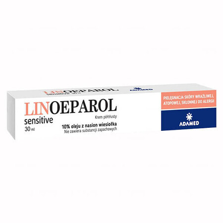 Linoeparol Sensitive, semi-fatty cream, sensitive, atopic and allergy-prone skin after the age of 3, 30ml