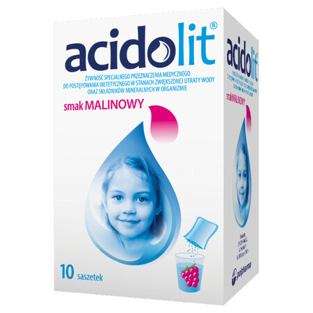 Acidolit, sabor frambuesa, 10 sobres