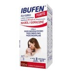 Ibufen infantil Forte sabor fresa 200 mg/ 5 ml, suspensión oral a partir de 3 meses, 100 ml