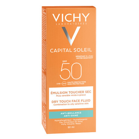 Vichy Capital Soleil, crema facial matificante, SPF 50, 50 ml