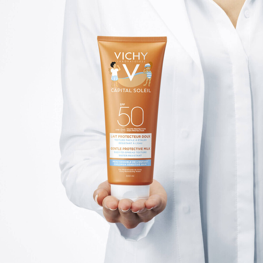 Vichy Ideal Soleil, leche protectora para niños, FPS 50+, 300 ml