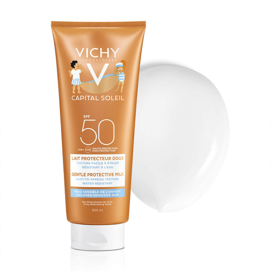 Vichy Ideal Soleil, leche protectora para niños, FPS 50+, 300 ml