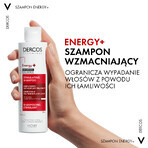 Vichy Dercos Energy+, champú para el cabello, fortalecedor, 400 ml