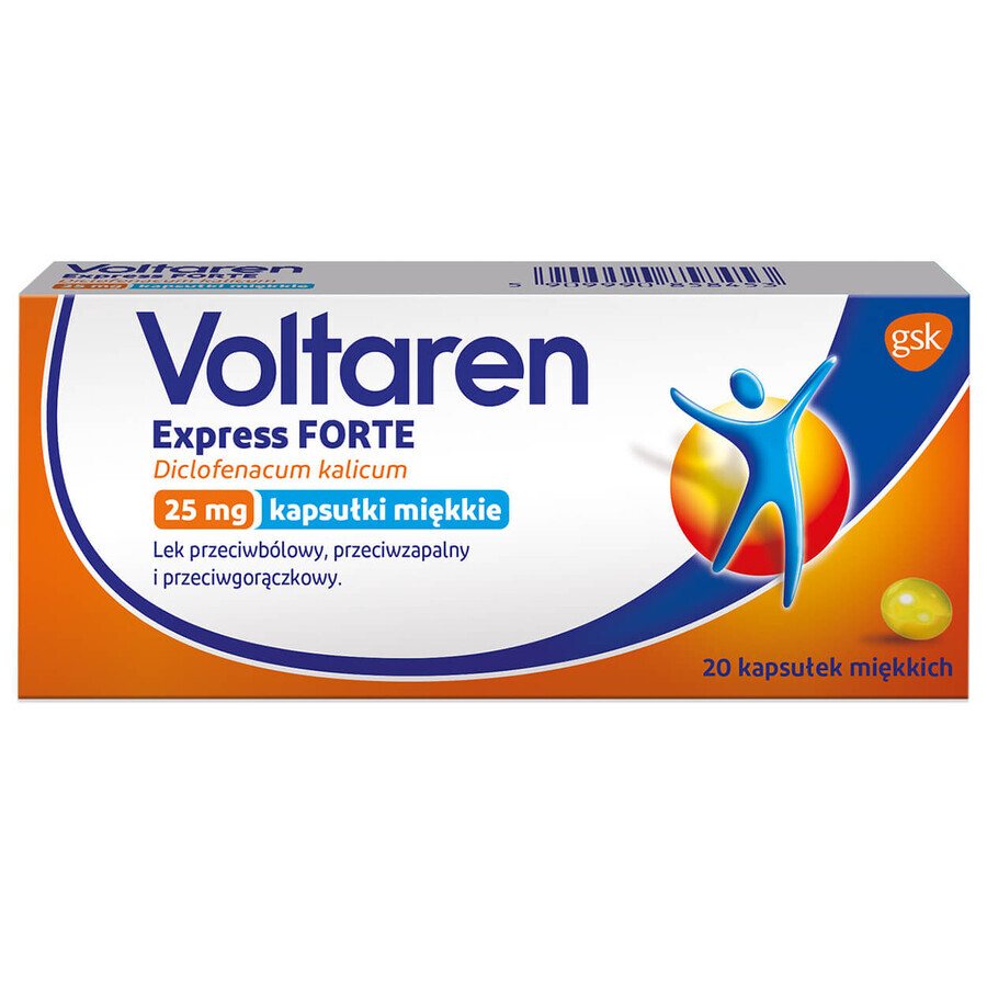 Voltaren Express Forte 25 mg, 20 softgel capsules