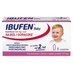 Ibufen Baby 125 mg, supositorios a partir de 2 años, 5 piezas