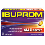 Ibuprom Max Sprint 400 mg, 20 cápsulas blandas