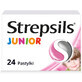 Strepsils Junior 1,2 mg + 0,6 mg, sin az&#250;car, sabor fresa, 24 pastillas para chupar