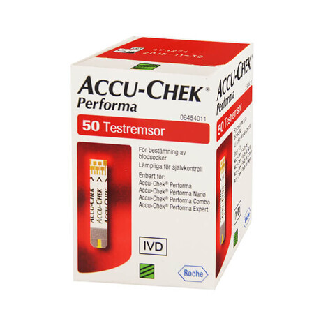 Strisce reattive per glucometro Accu-Chek Performa, 50 pezzi, Roche