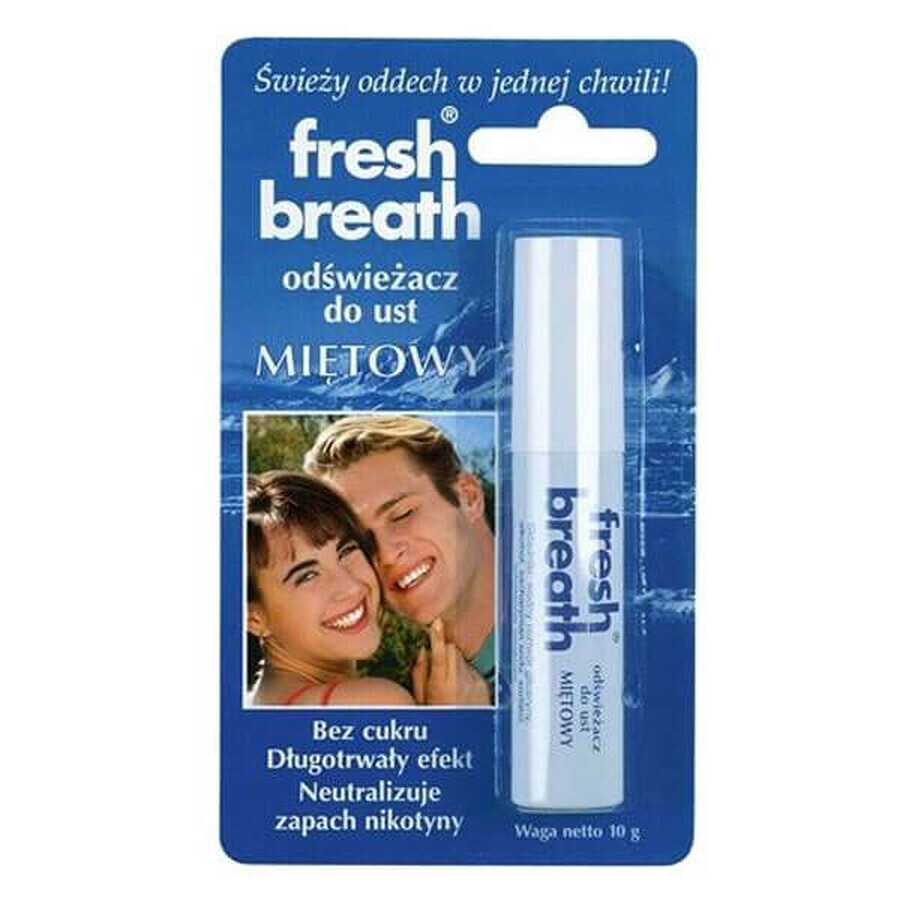 Fresh Breath, ambientador bucal, menta, 10 g