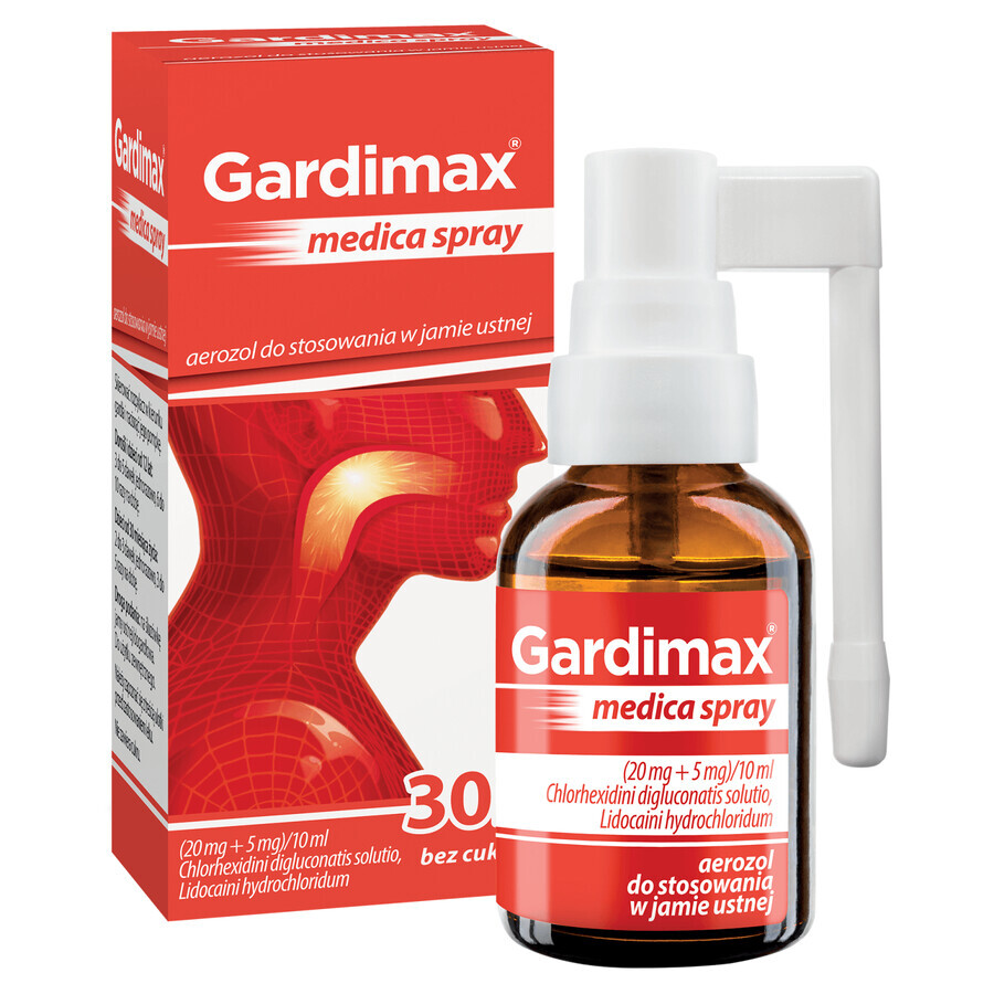 Gardimax Medica Spray (20 mg + 5 mg)/10 ml, oral spray, 30 ml