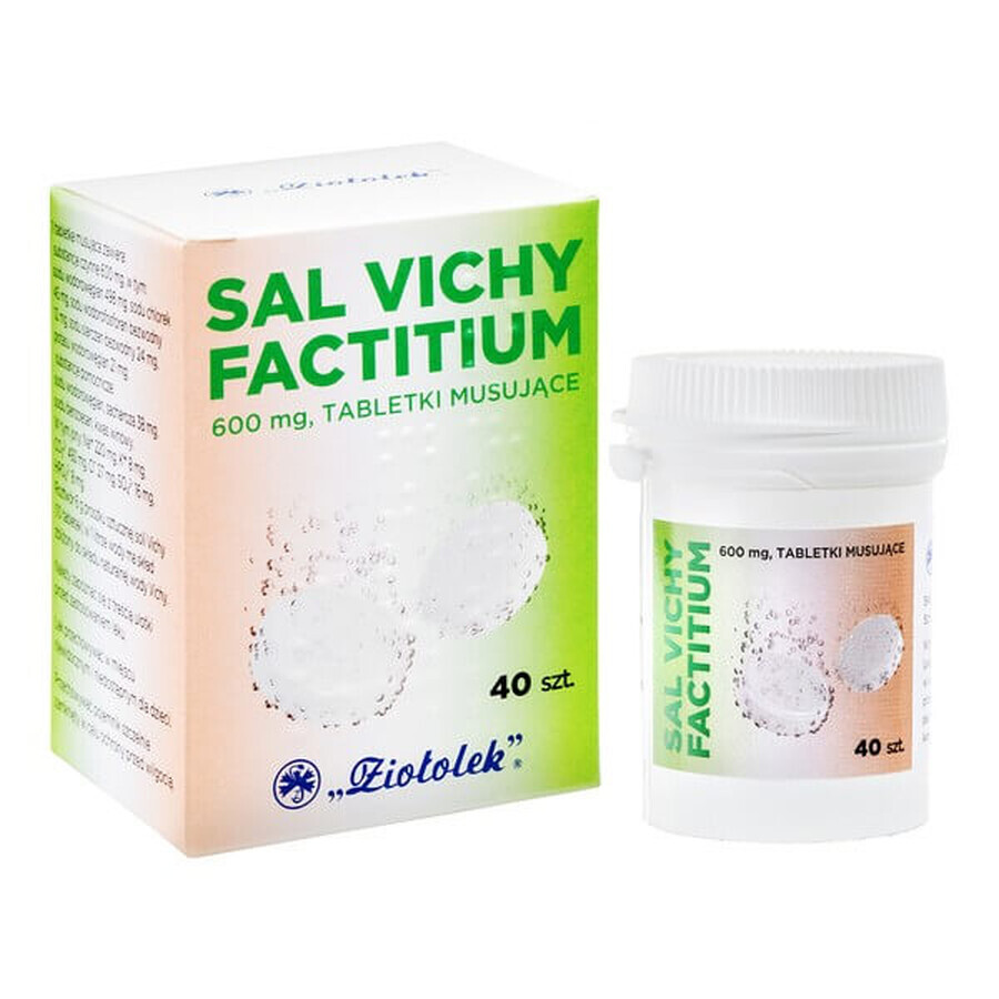 Sal Vichy factitium, 40 comprimés effervescents