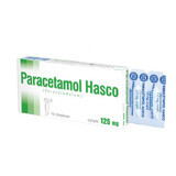 Paracetamol Hasco 125 mg, rectale zetpillen, 10 stuks