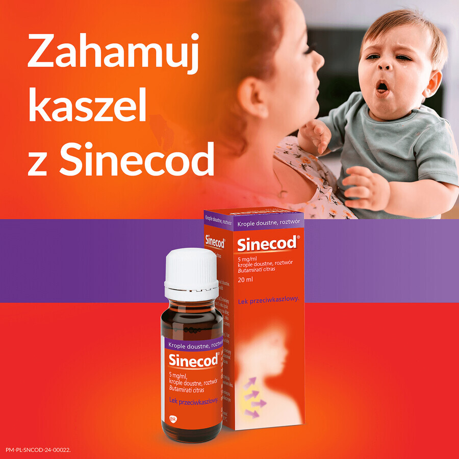 Sinecod 5 mg/ml, Tropfen zum Einnehmen, Lösung, 20 ml