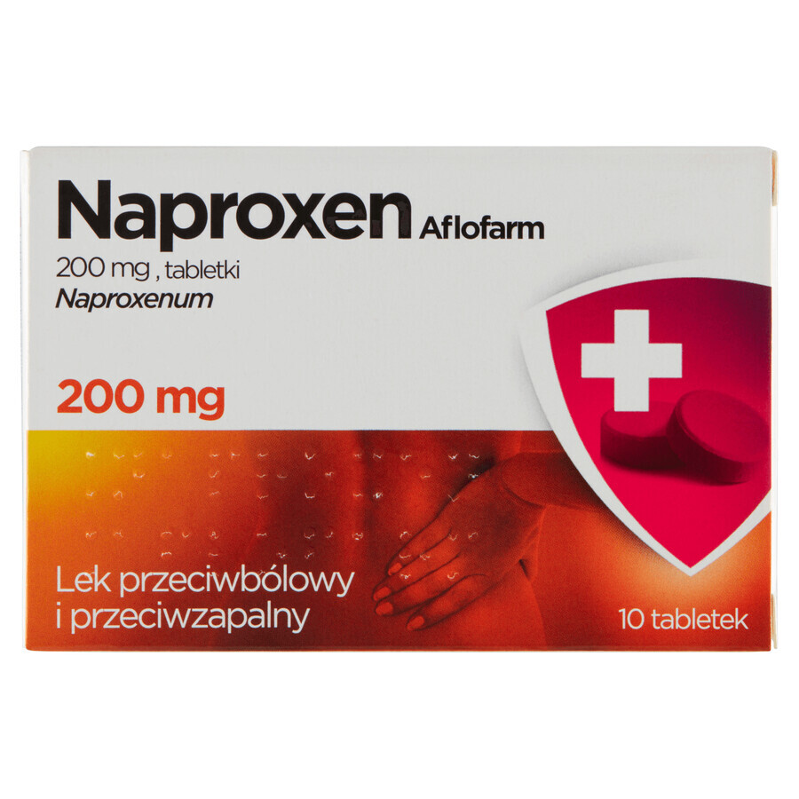 Naproxen Aflofarm 200 mg, 10 comprimés