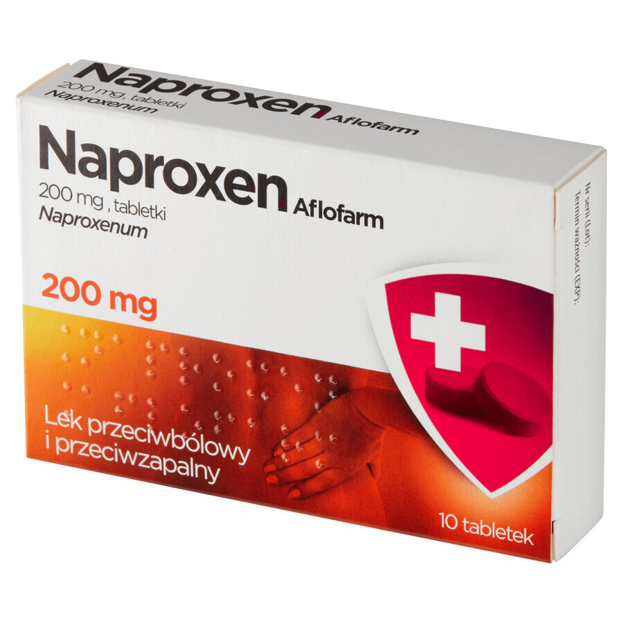 Naproxen Aflofarm 200 mg, 10 comprimés