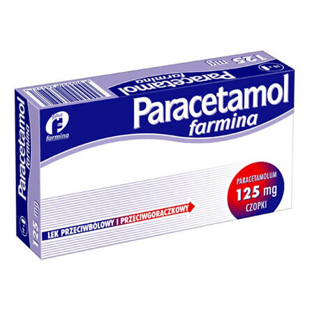 Paracetamol Farmina 125 mg, supositorios, 10 piezas