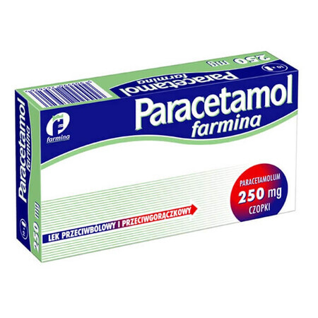 Paracetamol Farmina 250 mg, supositorios, 10 piezas