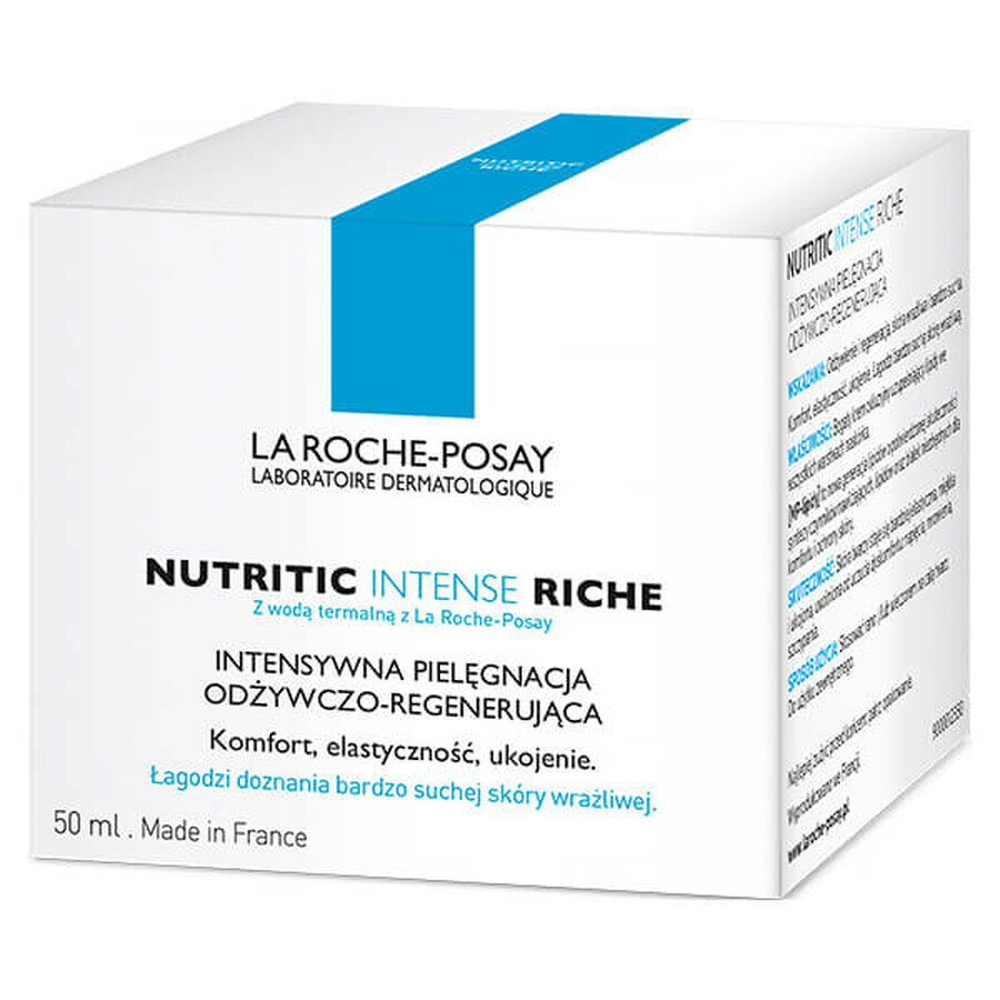 La Roche-Posay Nutritic Intense Riche, cuidado intensivo nutritivo y regenerador, 50 ml