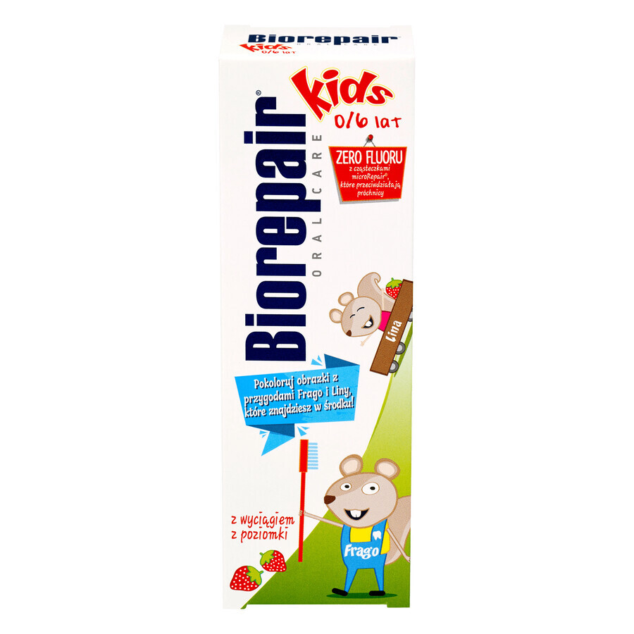 Biorepair Kids, pasta de dientes para niños de 0 a 6 años, 50 ml