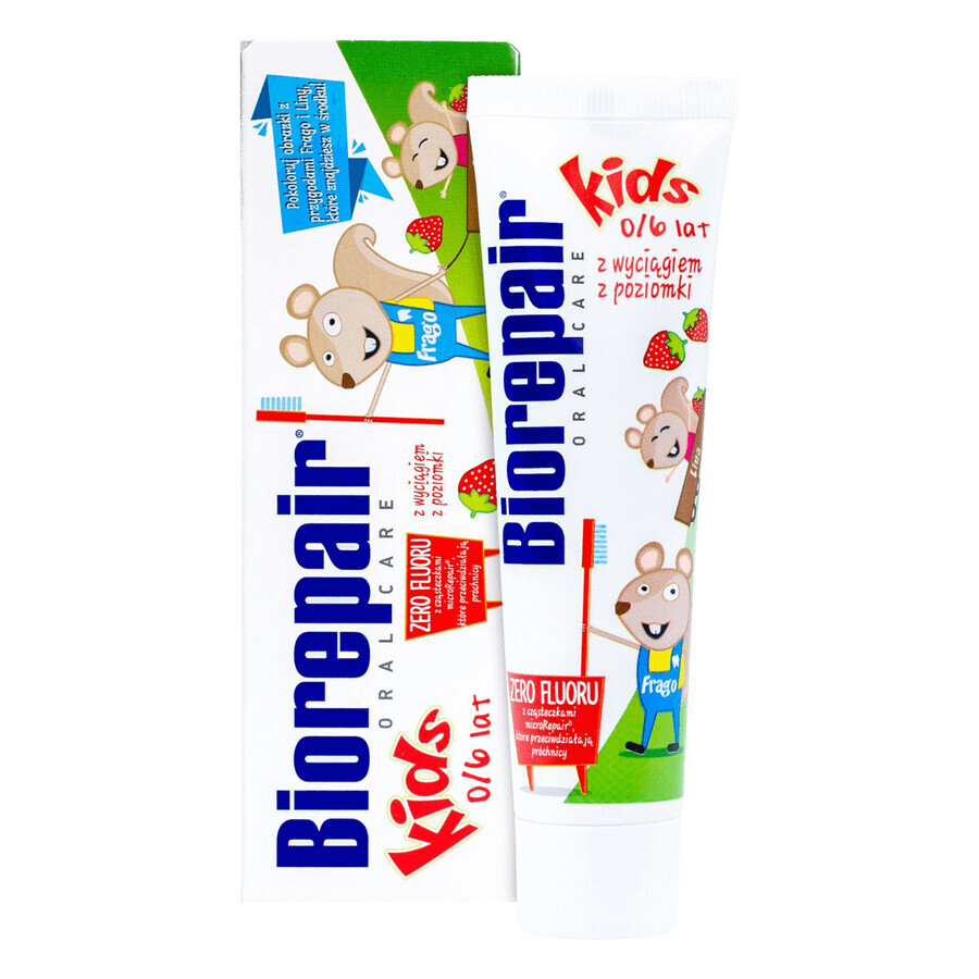 Biorepair Kids, pasta de dientes para niños de 0 a 6 años, 50 ml