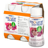 Resource 2.0 + Fibra, suplemento nutricional, sabor frutas del bosque, 4 x 200 ml