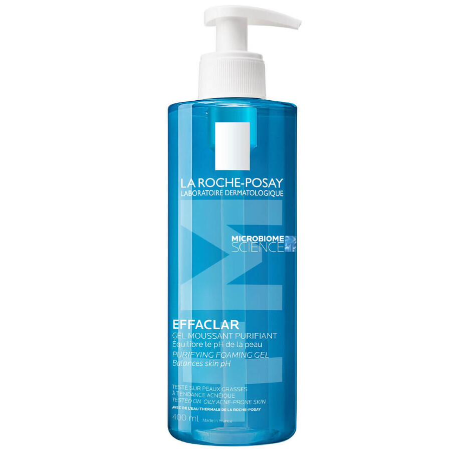 La Roche-Posay Effaclar, gel limpiador para pieles grasas y sensibles, 400 ml