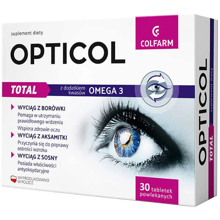 Opticol Total, 30 comprimidos.