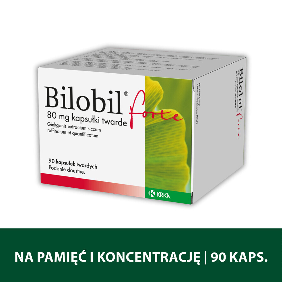 Bilobil Forte 80 mg, 90 cápsulas