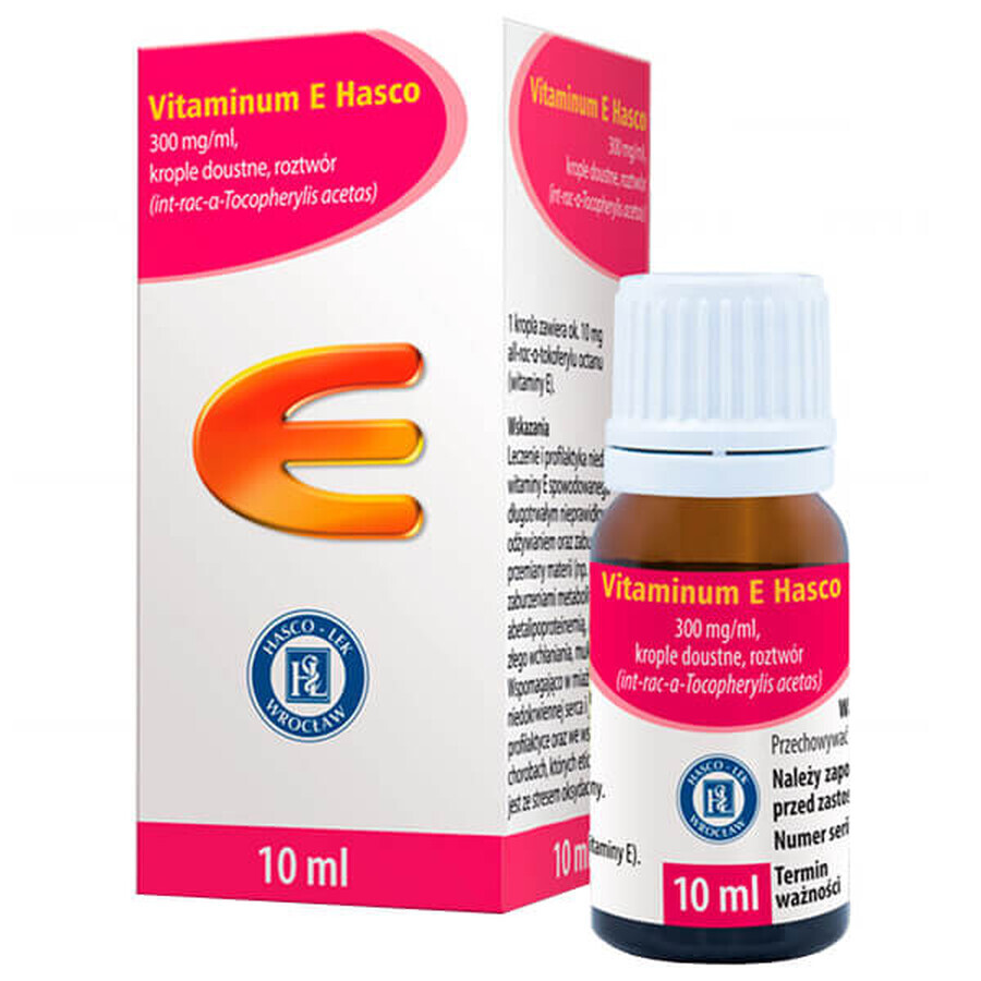 Vitaminum E Hasco 300 UI/ml, picături orale, 10 ml