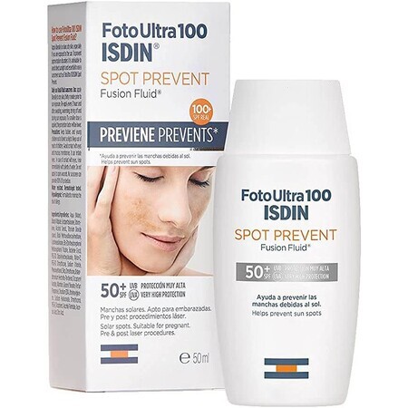 Isdin Spot Prevent Fusion Zonnebeschermingsvloeistof voor gezicht met SPF 50+ , 50 ml