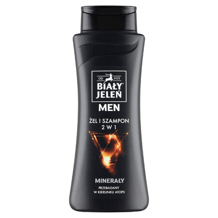 Biały Jeleń Men, gel y champú 2 en 1, con minerales, 300 ml