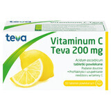 Vitaminum C Teva 200 mg, 50 comprimidos recubiertos con película