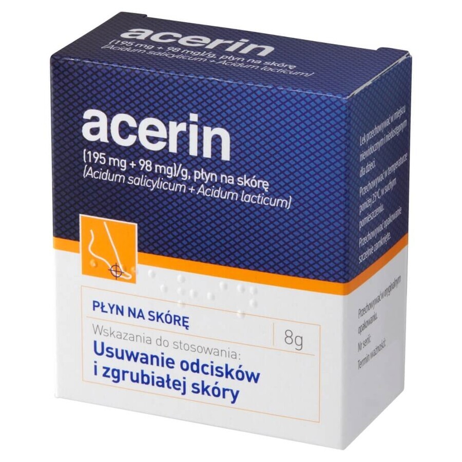 Acerin (195 mg + 98 mg)/g, skin lotion, 8 g